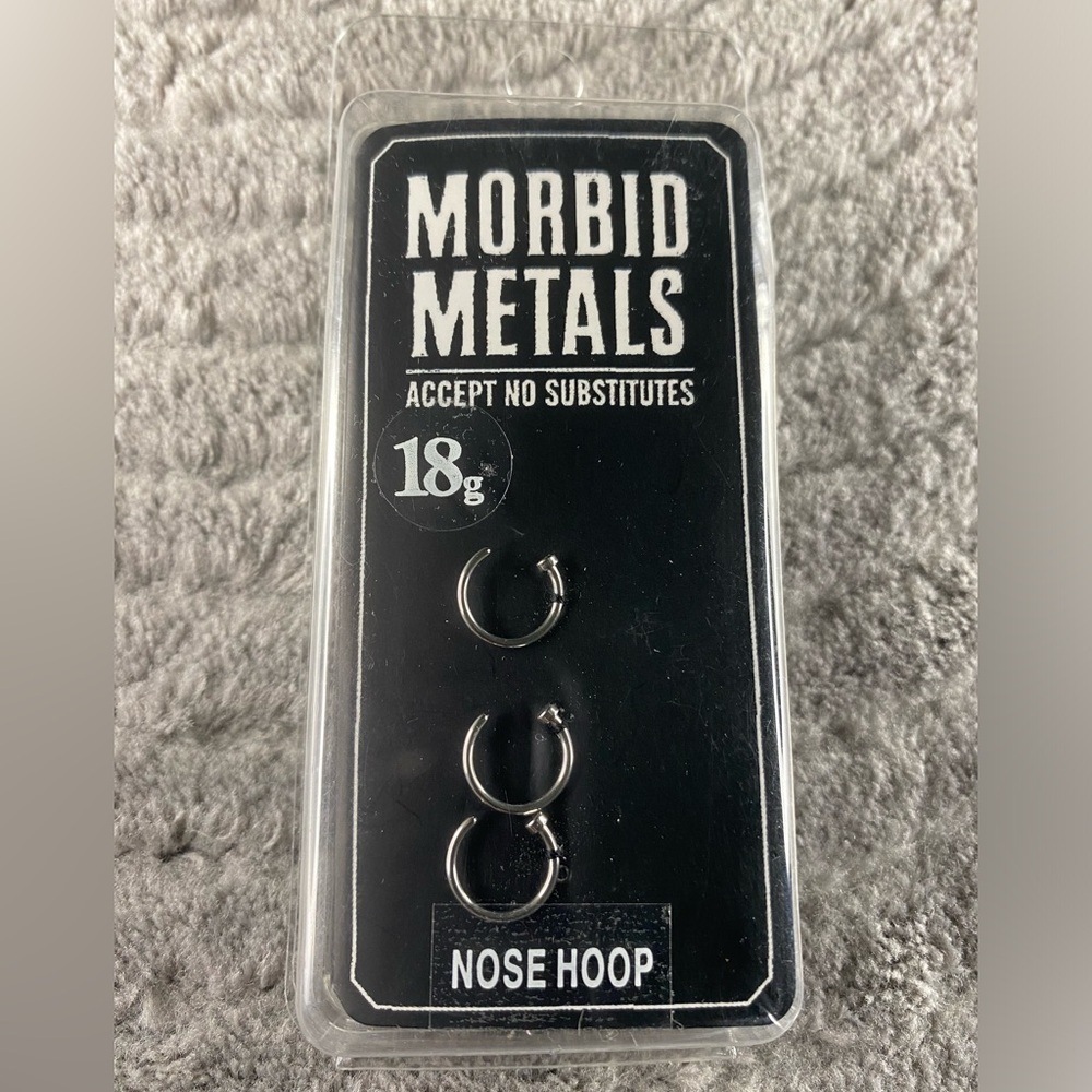 Morbid Metals - Nose Basic Surgical Steel - Open Hoop - 3PK - 18g - Silver
